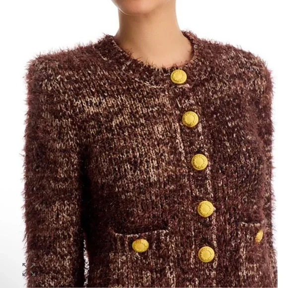 L'Agence Una Chocolate Brown Cardigan. NWT - Picture 3 of 8